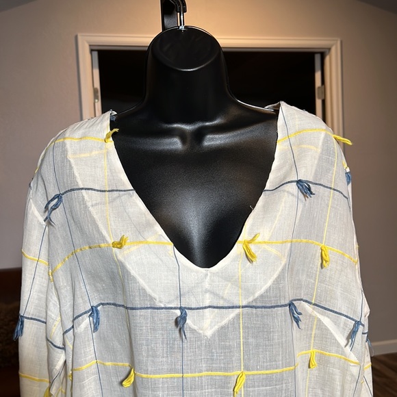 Linen Beach Cover up or can be worn as a dress with a slip - Picture 1 of 3